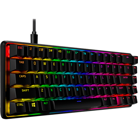 HyperX Alloy Origins 65 - Keyboard - backlit - USB-C - key switch: HyperX Red - black - for Xbox One, Xbox One S, Xbox One S All-Digital Edition, Xbox One X, Xbox Series S, Xbox Series X; Sony PlayStation 4, Sony PlayStation 5