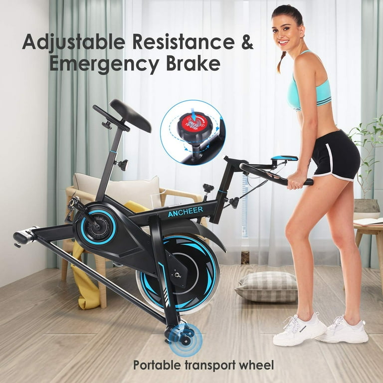 ANCHEER 40LBS Exercise Bike Indoor Cycling Comfortable Seat LCD Monitor 330LBS Capacity Walmart