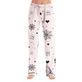 thumbnail image 2 of Garbnen Halloween Pajama Pants Womens Funny Ghost Pumpkin Cat Graphic Womens Lounge Pants Spooky Fall Comfy Women Sleep Pants, 2 of 9