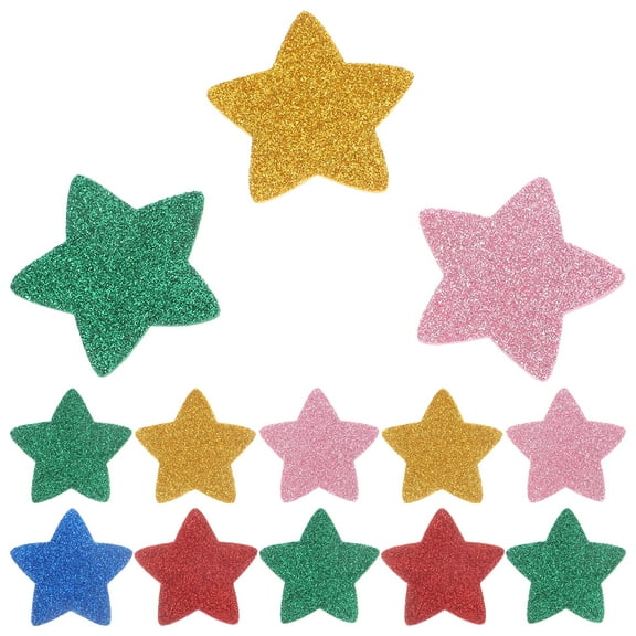 Raindrops Adhesive Star Stickers for Decoration Made with EVA Foam Assorted Colors 15Pcs