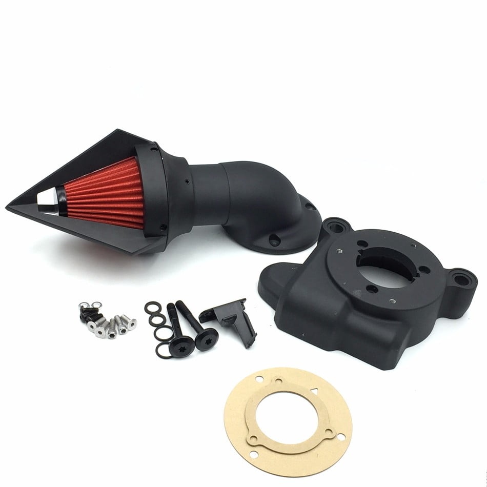 HTTMOTOR Motorcycle Matte Black Triangle Spike Air Cleaner Kits For