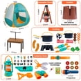 thumbnail image 3 of Set de camping Qtioucp Kids con mesa plegable, tienda de campaña y linterna, 3 of 6