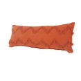 thumbnail image 6 of Laddha Home Designs 36" Red and Orange Handmade Chevron Rectangular Lumbar Pillow, 6 of 9