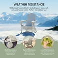 thumbnail image 5 of WestinTrends Malibu 5-Piece HDPE Adirondack Chair Outdoor Patio Conversation Set, Sand, 5 of 15