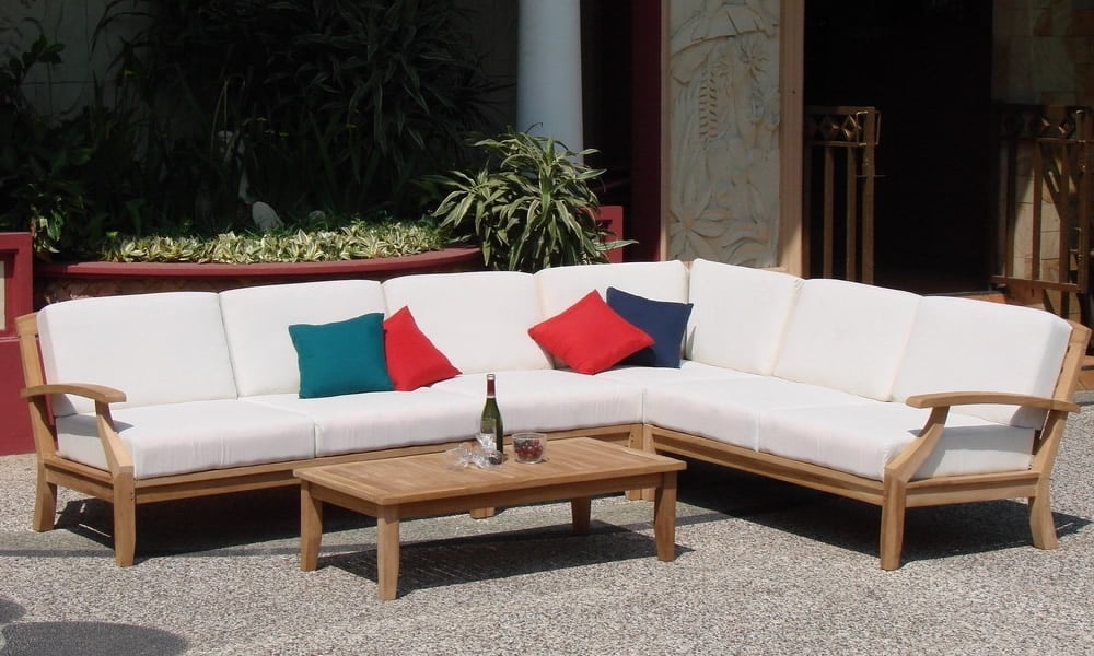 Wholeteak Outdoor Patio Grade A Teak Wood Samurai 7 Piece Wholeteak Outdoor Patio Grade A Teak Wood Samurai 7 Piece Sectional Sofa Set 2 Love Seats Lounge Chair 1 Corner Pc Coffee Table Side