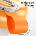 thumbnail image 4 of Dteck Magnetic Phone Holder for MagSafe,Rotating Magnetic Phone Grip Holder Stand Finger Ring Kickstand with Silicone Loop Strap Compatible with iPhone 15 14 13 12,MagSafe Accessories,Black Orange, 4 of 9