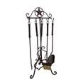 thumbnail image 1 of Ensemble d'Outils de Cheminée en Fer Forgé Rustique de l'Ouest, 1 of 4
