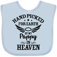 thumbnail image 3 of Inktastic Handpicked for Earth by My Pappy in Heaven with Angel Wings Boys or Girls Baby Bib, 3 of 4
