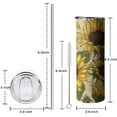 thumbnail image 7 of Sunflowers 20 Oz Skinny Tumbler with Lid and Straw - Double Wall Vacuum Insulated Tumbler- Birthday Gifts for Mom Sister Friends Women, 7 of 7