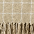 thumbnail image 3 of Vintage Linen Checked Plaid Throw, 3 of 3