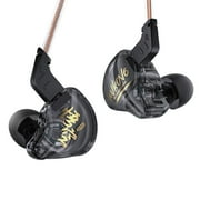 KBEAR K01 Iems For Gaming, Wired Gaming Earbuds, Noise Cancelling In Ear Headphones With 3.5mm Plug, HIFI Immersive Bass In Ear Monitor Wired Earphones For Computer Laptop Music（Black without mic)