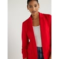 thumbnail image 4 of Scoop Women's and Women’s Plus Relaxed Ultimate ScubaKnit Blazer with Scrunch Sleeves, Sizes XS-4X, 4 of 5