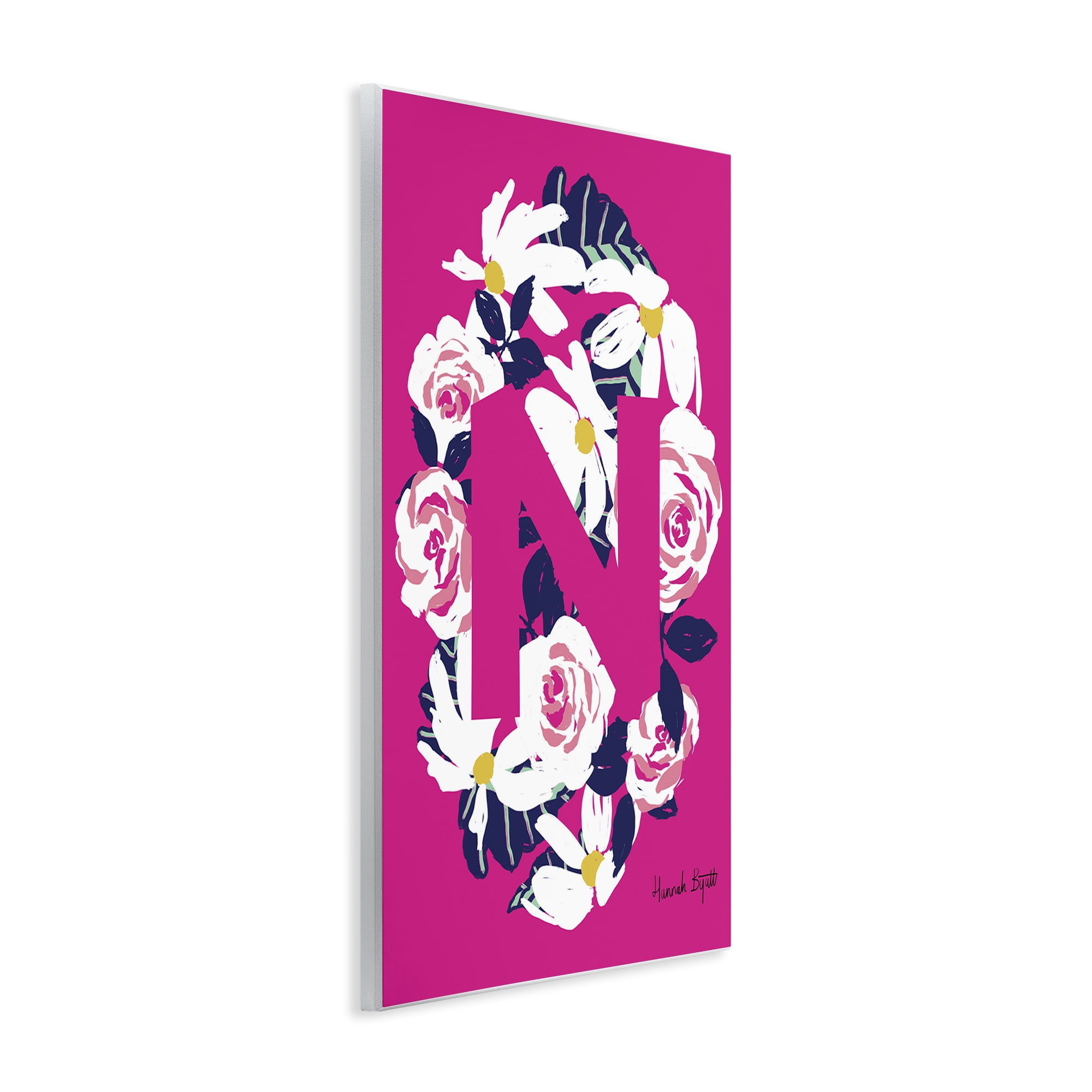 Stupell Industries Floral Bloom Letter N Botanical & Floral Painting Unframed Art Print Wall Art, 10 x 15