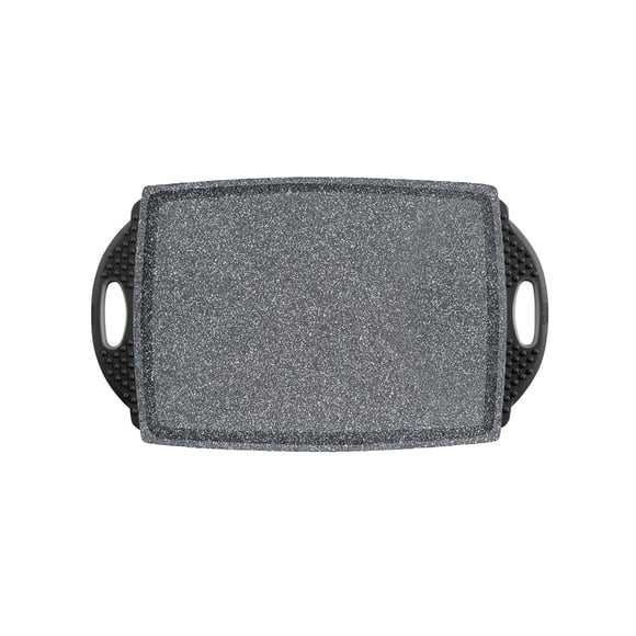 Tabla De Cortar De Granito Pesado Dexas Con Asas De Punta - 10 X 15 Pulgadas - Poli Granito Pesado