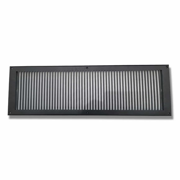 Air Return Grill 8″ x 30″ with 10" X 32"Faceplate – Contemporary Design Decorative HVAC Vent Cover, Cast Aluminum, Powder-Coated, Repaintable Wall Ceiling Floor Grille (VR102)