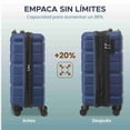 thumbnail image 4 of Set de 3 Maleta Fly & Trip Sidney 20, 24 y 28 Con 4 Ruedas Color Azul, 4 of 8