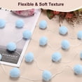 thumbnail image 2 of Guirnalda de bolas de fieltro Uxcell, guirnalda de pompones con 20 bolas azul lago 6 piezas, 2 of 6