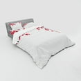 thumbnail image 3 of Ambesonne Vintage Bedding Set 3 Pcs, Sakura Branch Petal, Twin XL, Pink White Dark Purple, 3 of 3