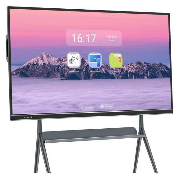 JYXOIHUB 75" 4K Smart Board, Touch Screen Digital Electronic Calendar All-In-One Smartboard Interactive Whiteboard Android & Windows for Classroom & Training(Include Wall Mount)