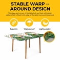 thumbnail image 4 of St Patricks Day Table Cloths for 4 Foot Rectangle Tables, Green Shamrock Spring Rainbows Gnomes Patio Waterproof Elastic Fitted Tablecloths, Washable Rectangular Table Cover for Camping, 4 of 8