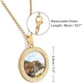 thumbnail image 2 of Italy Professional Cinque Terre Womens Necklaces Inlaid Crystal Round Alloy Pendant Necklace Fine Gift Jewelry[x151], 2 of 2