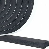 ICERUN 1/2In x 1/2In x 26Ft Foam Insulation Tape Weather Stripping Seal Strip for Doors and Windows Soundproof Black Adhesive