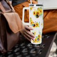 thumbnail image 2 of 40 oz Bee Stainless Steel Tumbler with Handle Straw & Lid Bee Lover Cute Bee Tumbler Cup Travel Coffee Mug Bee Gifts for Women Girl, 2 of 4