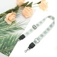 thumbnail image 4 of Unique Bargains 1 Pc Plum Blossom Pattern Black Hook Handbag Strap for Dating Beige Nylon PU, 4 of 5