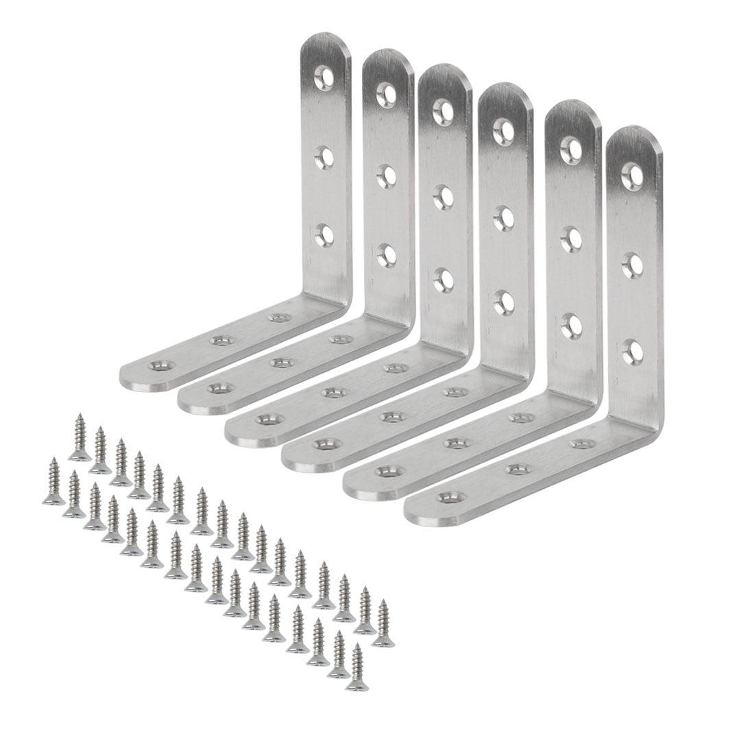 100 x 100mm Angle Bracket Stainless Steel L Shaped Right Angle Brackets ...