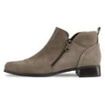 thumbnail image 2 of YDN Women Chic Round Toe Side Zippers Ankle Boots Chunky Block Low Heels Booties Business Working Daily Shoes Size 9 Gray, 2 of 4