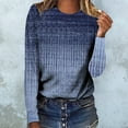 thumbnail image 2 of Women's T-Shirts Long Sleeve Womens Fall Tops Printed Loose Crewneck Blouses Dressy Casual XL, 2 of 4