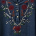 thumbnail image 3 of Canyon Sky Women's Embroidered Denim Shirt in Blue - XL, 3 of 7