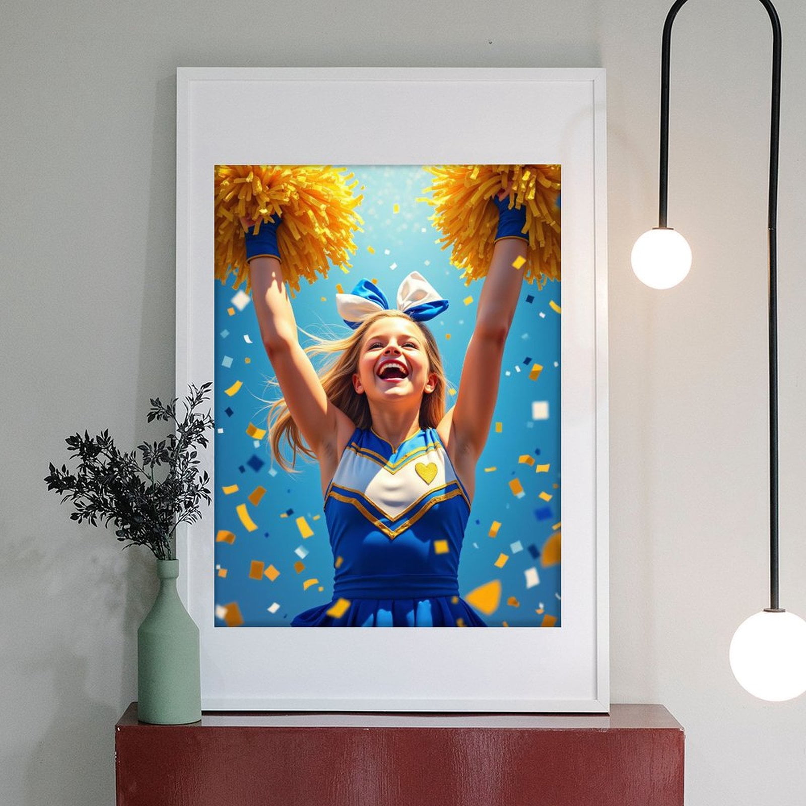 Diamond Art Kit for Adults, Cheerful Cheerleader Celebration Day Diamond Painting for Adults Beginners, 5D DIY Diamond Art Painting Kits, Colorful Diamond Painting Craft for Home Decor 12x16