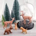 thumbnail image 4 of Tuparka Juego de 9 piezas de animales del bosque, figuras en miniatura, animales del bosque, figura de ciervo, figura de perro, conejo, oso, animales en miniatura, adornos para tartas del bosque, 4 of 5