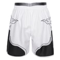 thumbnail image 2 of inlzdz Kids Boys Muay Thai Martial Arts MMA Shorts Kick Boxing Boxer Shorts Training Booty Shorts White L, 2 of 7