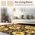 thumbnail image 2 of Flatwoven High Traffic Area Rug, Sunflower and Daisy Inspired Rustic Floral Rug Design, Non Slip, Stain Resistant, Washable Area Rugs for Living Room, Bedroom(Yellow, 8X10), 2 of 8