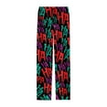 thumbnail image 4 of Yuncity Men's Halloween Pajama Pants Hallowmas Print Casual Joggers Elastic Waist Soft Comfortable Drawstring Trousers for Everyday Wear Pjs Pants Orange L, 4 of 4