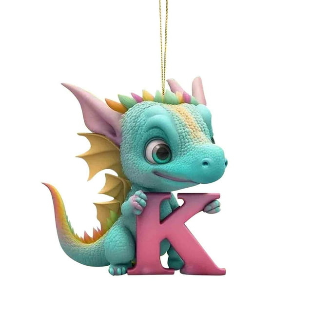 English 26 Letters Flying Baby Small Pendant Flat Acrylic Car Pendant Home Decoration Pendant