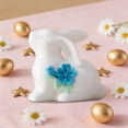thumbnail image 4 of Japceit Easter Decorative Ceramic Bunny, Glazed Rabbit Figurine for Interior Decor and Gift, Small Table Ornament for Entryway, Desk, Bookshelf, and Spring Home Accent, 4 of 6
