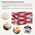 thumbnail image 6 of Red White Diagonal Plaids 3d Snowflakes Christmas Square Storage Bins with Handles Collapsible Containing Box 1 Pack, 6 of 9