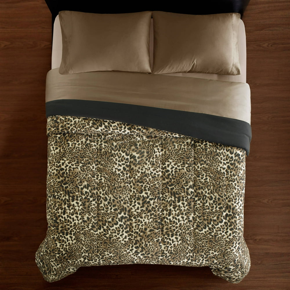 Mainstays Microfiber Twin or Twin XL Leopard Print ...