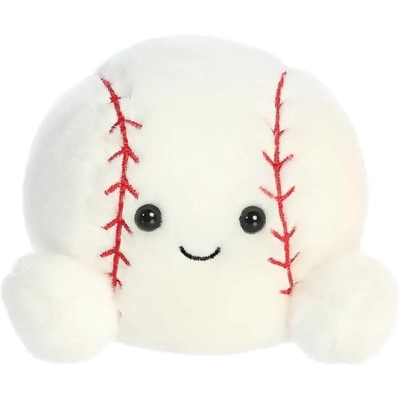 Aurora® Adorable Palm Pals™ Slugger Baseball™ Stuffed Animal - Pocket-Sized Play - Collectable Fun - White 5 Inches