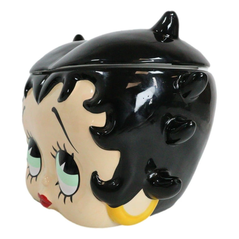 Betty Boop Vintage Ceramic Cookie Jar, Hand-Painted Collectible