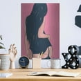 thumbnail image 6 of Luxe Metal Art 'Brunette in Black' by Giuseppe Cristiano, Metal Wall Art, 12"x16", 6 of 9