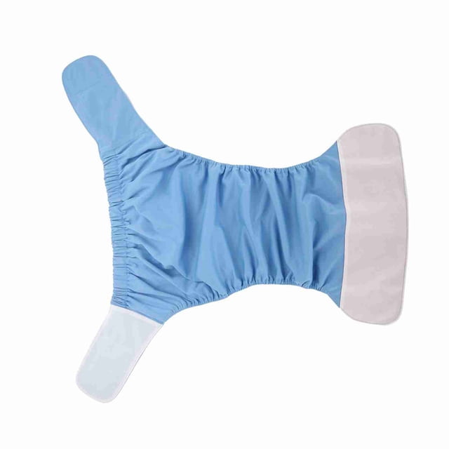 Pañal de tela para adultos, reutilizable, lavable, ajustable, grande, azul 305