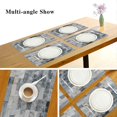 thumbnail image 4 of Sets de Table en Marbre pour Table à Manger Lot de 4 Décor Surface en Pierre Rectangulaire Résistant à la Chaleur Lavable Polyester Set de Table Cuisine, 4 of 5