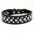 thumbnail image 1 of Rhinestone PU cuero cristal diamante mascota perro gato cachorro collar negro MFZFUKR CPB-US-YY668-2, 1 of 5