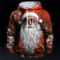 thumbnail image 3 of WEIYLL Men's Hoodies 3D Christmas Long Sleeved Holiday 3D Santa Long Sleeved Red Winter Clothing size XXS, 3 of 3