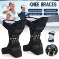 thumbnail image 3 of Knee Booster Brace Joint Support Spring Stabilizer Pad Climbing Mountains Stairs Power Lift Knee Brace Weak Old Legs Sports (A pair of Black), 3 of 7