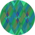 thumbnail image 1 of Ahgly Company Machine Washable Indoor Round Transitional Spring Green Area Rugs, 3' Round, 1 of 7